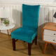 1/2/4/6 pcs Thick Plush Elastic Chair Cover Stretch Dining Seat Cover for Banquet Wedding Restaurant Hotel Anti-dirty Removable