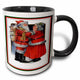3dRose Mr and Mrs Claus- mr and mrs claus, christmas gifts, christmas, christmas cards, holiday cards - Two Tone Black Mug, 11-ounce