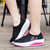 2019 New Fashion Women Casual Floral Print Leather Platform Evelator Shoes Women Swing Wedges Shoes Zapatillas Deportivas Mujer
