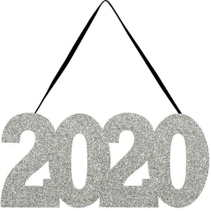 2020 New Year's Glitter Paper Disposable Hanging Sign2020 New Year's Glitter Paper Disposable Hanging Sign