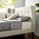 Zinus Athena Upholstered Button Tufted Wingback Platform Bed, Multiple Sizes