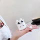 3D Earphone Case For Airpods Case Cute Silicone Dog Duck Cartoon Cover For Apple Air pods 2 Headphone/Earpods Case keychain Ring