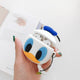 3D Earphone Case For Airpods Case Cute Silicone Dog Duck Cartoon Cover For Apple Air pods 2 Headphone/Earpods Case keychain Ring