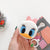 3D Earphone Case For Airpods Case Cute Silicone Dog Duck Cartoon Cover For Apple Air pods 2 Headphone/Earpods Case keychain Ring