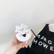 3D Earphone Case For Airpods Case Cute Silicone Dog Duck Cartoon Cover For Apple Air pods 2 Headphone/Earpods Case keychain Ring