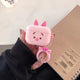 3D Earphone Case For Airpods Pro Case Silicone Butt Cat Cartoon Headphone/Earpods Cover For Apple Air pods Pro 3 Case Keychain