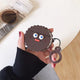3D Earphone Cases For AirPods Case Silicone Cute Cartoon Dog Puppy Cover For Apple Air pods 2 Funny Case for Earpods Ring Strap