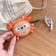 3D Unicorn Earphone Case For Airpods 2 Case Silicon Rice ball Cover for Airpods 1 Headphone Case  Earbuds Case Cover Ring Strap