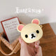 3D Unicorn Earphone Case For Airpods 2 Case Silicon Rice ball Cover for Airpods 1 Headphone Case  Earbuds Case Cover Ring Strap