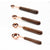 4Pcs/Set Rose Gold Stainless Steel Measuring Cups And Measuring  Spoon Scoop Set Wooden Handle Kitchen Measuring Tool For Baking