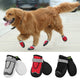 4Pcs/set Reflective Dog Shoes Outdoor Breathable Mesh Pet Shoes Boots Socks Large Dogs Wear resistant Anti-slip Sport Footwear