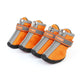 4Pcs/set Reflective Pet Dog Shoes Outdoor Waterproof Rain Shoes Boots Socks Small Dogs Wear resistant Anti-slip Footwear Zipper