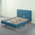 Zinus Ibidun Blue Upholstered Tufted Platform Bed, Multiple Sizes