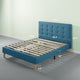 Zinus Ibidun Blue Upholstered Tufted Platform Bed, Multiple Sizes
