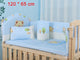 5Pcs/Set Cartoon Animated Crib Bed Bumper For Newborns 100%Cotton Comfortable Children's Bed Protector Baby Washable Bedding Set