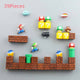 63pcs 3D Super Mario Resin Fridge Magnets Toys for Kids Home Decoration Ornaments Figurines Wall Mario Magnet Bullets Bricks