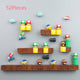 63pcs 3D Super Mario Resin Fridge Magnets Toys for Kids Home Decoration Ornaments Figurines Wall Mario Magnet Bullets Bricks
