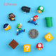 63pcs 3D Super Mario Resin Fridge Magnets Toys for Kids Home Decoration Ornaments Figurines Wall Mario Magnet Bullets Bricks