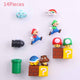 63pcs 3D Super Mario Resin Fridge Magnets Toys for Kids Home Decoration Ornaments Figurines Wall Mario Magnet Bullets Bricks