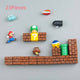 63pcs 3D Super Mario Resin Fridge Magnets Toys for Kids Home Decoration Ornaments Figurines Wall Mario Magnet Bullets Bricks