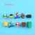63pcs 3D Super Mario Resin Fridge Magnets Toys for Kids Home Decoration Ornaments Figurines Wall Mario Magnet Bullets Bricks