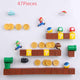 63pcs 3D Super Mario Resin Fridge Magnets Toys for Kids Home Decoration Ornaments Figurines Wall Mario Magnet Bullets Bricks