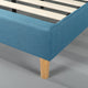 Zinus Ibidun Blue Upholstered Tufted Platform Bed, Multiple Sizes