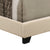 Home Meridian Cream Upholstered Queen Bed with Nail Head Trim