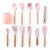 9/10/12PCS Silicone Cooking Utensils Set Non-stick Spatula Shovel Wooden Handle Cooking Tools Set With Storage Box Kitchen Tools