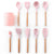 9/10/12PCS Silicone Cooking Utensils Set Non-stick Spatula Shovel Wooden Handle Cooking Tools Set With Storage Box Kitchen Tools