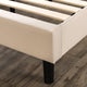 Zinus Julio Deluxe Upholstered Nailhead Trim Platform Bed with Wood Slat Support, Multiple Sizes
