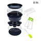 9pcs/set 6/7/8 Inches Air Fryer Accessories Pizza Tray Grill Toast Rack Insulation Pad 3.2QT-5.8QT Home Kitchen Parts