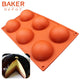 BAKER DEPOT silicone mold for chocolate baking dome cake pastry bakeware round candy pudding jelly soap form cake decoration DIY