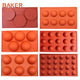 BAKER DEPOT silicone mold for chocolate baking dome cake pastry bakeware round candy pudding jelly soap form cake decoration DIY