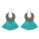 BTSETS Large Hoop Earrings for Women Bijoux Round Bohemian Handmade Statement Tassel Earrings Wedding Fringe Earring Jewelry