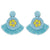 BTSETS Women Fashion Earrings Blue Fringe Dangle Earings Wedding Long Tassel Earings Fashion Jewelry Statement Ethnic