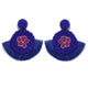 BTSETS Women Fashion Earrings Blue Fringe Dangle Earings Wedding Long Tassel Earings Fashion Jewelry Statement Ethnic