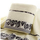 Beige Large Beach Towel Terry Hammam Towels Cloud Pattern Embroidered for Bath Shower Hotel 100% Cotton Soft Microfiber