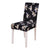 Black Color Floral Printing Chair Cover for Dining Room  Modern Banquet Party Elastic Stretch Seat Case housse de chaise