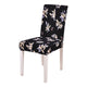 Black Color Floral Printing Chair Cover for Dining Room  Modern Banquet Party Elastic Stretch Seat Case housse de chaise