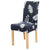 Black Color Floral Printing Chair Cover for Dining Room  Modern Banquet Party Elastic Stretch Seat Case housse de chaise