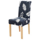 Black Color Floral Printing Chair Cover for Dining Room  Modern Banquet Party Elastic Stretch Seat Case housse de chaise