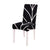 Black Color Floral Printing Chair Cover for Dining Room  Modern Banquet Party Elastic Stretch Seat Case housse de chaise