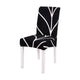 Black Color Floral Printing Chair Cover for Dining Room  Modern Banquet Party Elastic Stretch Seat Case housse de chaise