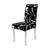 Black Color Floral Printing Chair Cover for Dining Room  Modern Banquet Party Elastic Stretch Seat Case housse de chaise