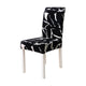 Black Color Floral Printing Chair Cover for Dining Room  Modern Banquet Party Elastic Stretch Seat Case housse de chaise