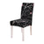 Black Color Floral Printing Chair Cover for Dining Room  Modern Banquet Party Elastic Stretch Seat Case housse de chaise