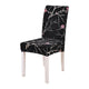Black Color Floral Printing Chair Cover for Dining Room  Modern Banquet Party Elastic Stretch Seat Case housse de chaise