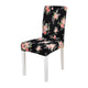 Black Color Floral Printing Chair Cover for Dining Room  Modern Banquet Party Elastic Stretch Seat Case housse de chaise