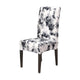 Black Color Floral Printing Chair Cover for Dining Room  Modern Banquet Party Elastic Stretch Seat Case housse de chaise